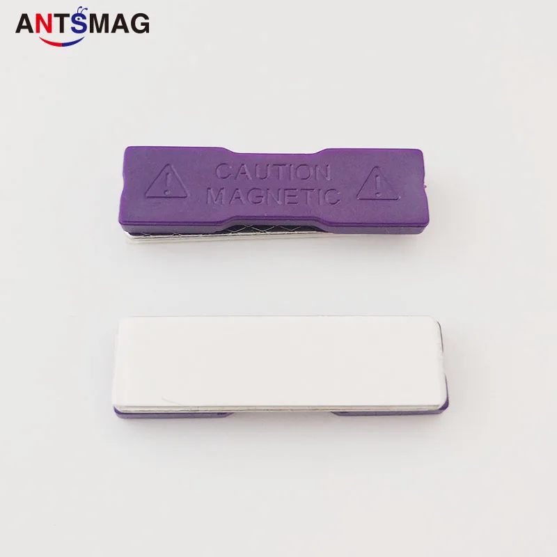 50 шт фиолетовое магнитное название значок тега застежка ID держатель металлическая карта сильный магнит