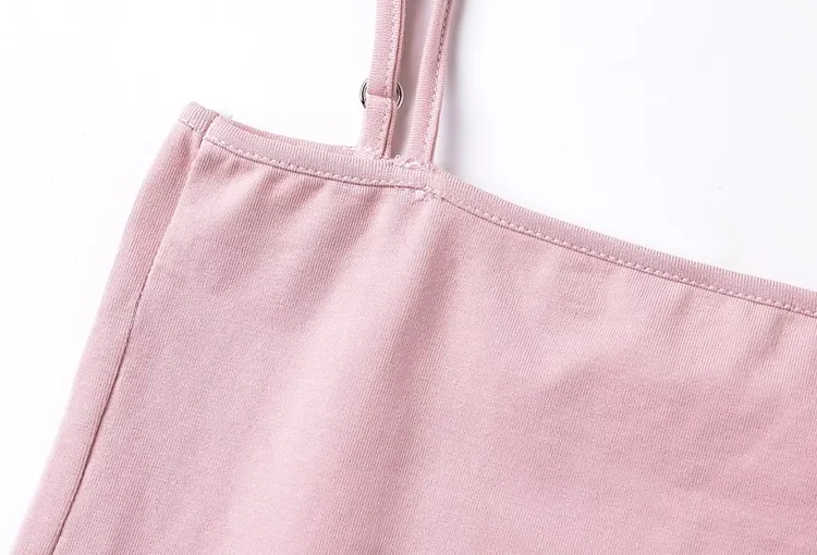 Women Cotton Spandex Spaghetti Strap Basic Tube Bodysuit Adjustable Cami Straps Bodysuit sexy bodysuit