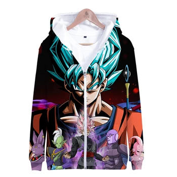 

Dragon Ball Super Movie Zipper Hoodie Men Women 3D Hoodies Sweatshirt Men Ainme Goku Printed Male Long Sleeve Jacket Coat