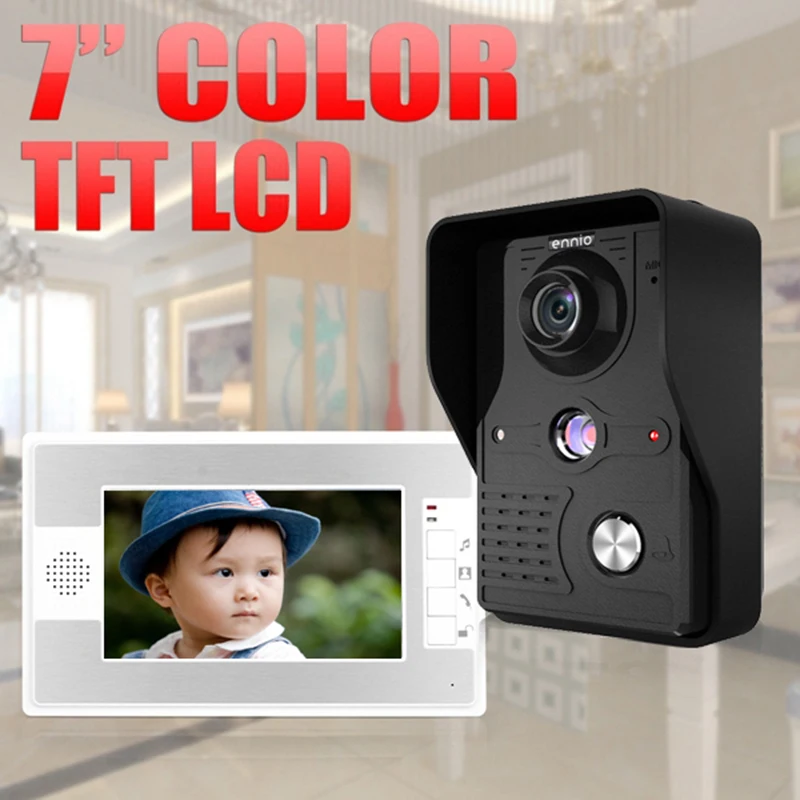 Wired 7" Video Door Bell System Doorbell Home Security Camera