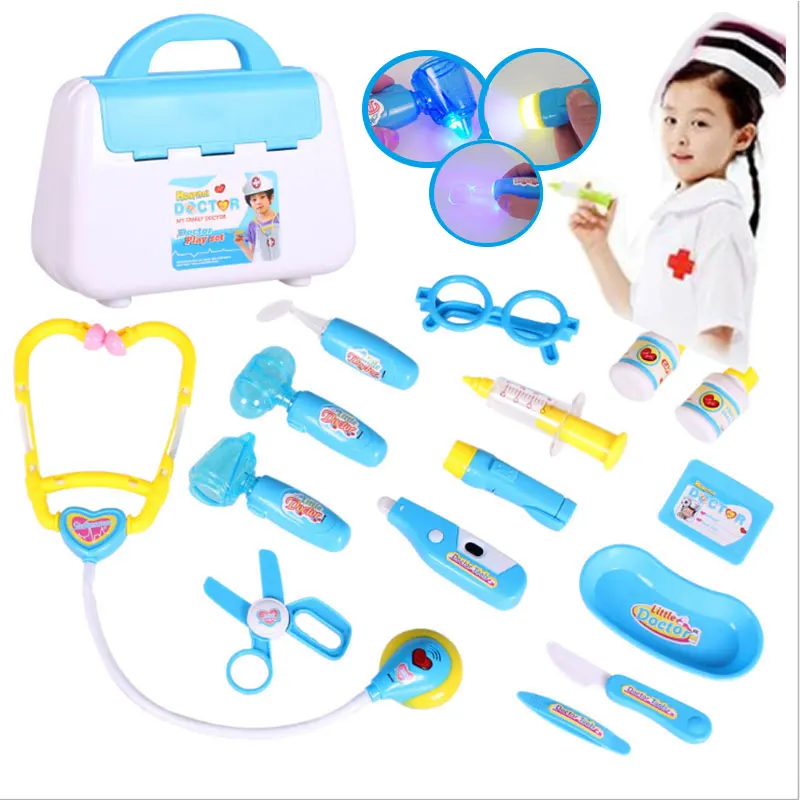 Kids Nurse Doctor Toys Set Light Sound Kit Pretend Play Medical Tools