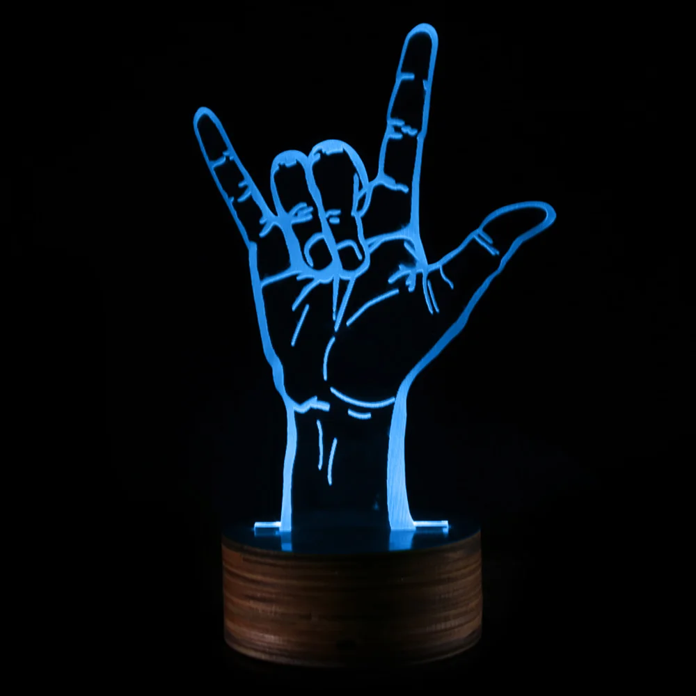 1piece Rock Hand Sign Led Light Optical Illusion Novelty 1piece Homcoming Spiderman Iron Man Led Light Line Lamp Optical Illusion Touch Sensor Table Decorative Lightsusd 24 00 Piece