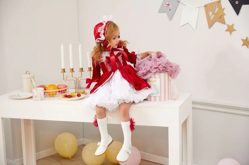 Аниме; маскарадный костюм для маленьких девочек; милое платье в стиле Лолиты; милый костюм для девочек с красной шапочкой; костюм на Хэллоуин для девочек