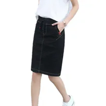 4XL размера плюс 98 см талия однобортная джинсовая юбка для женщин Мода асимметричный подол юбки из денима с бахромой женская летняя Saia