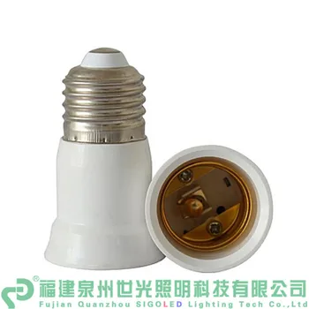 

Free Shipping-2pcs/lot E27 to E27 adapter High quality PC material fireproof material socket adapter LED Lamps Bulb Light Ure