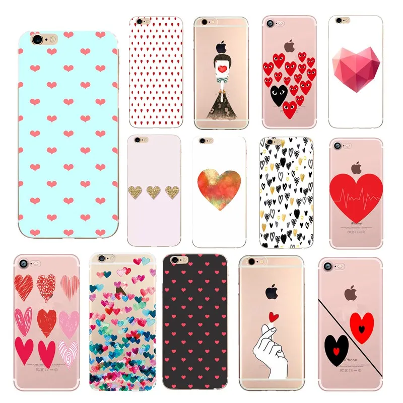 

Love Cute Cover For Iphone X Case Silicon Soft Transparent Back Cover Cases For iphone 7 8 6 6s 7 8 Plus 5 5s se XS Fundas Shell