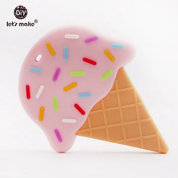 

Let's make 1pc Silicone Teether Ice Cream Cartoon Safe and Non-toxic BPA Free DIY Rattles Teether Baby Toys Baby Teether