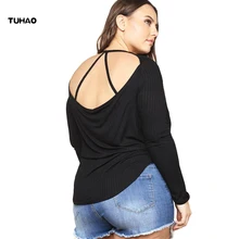 TUHAO Blouse Femininas 2018 Fashion Women’s Clothing hollow out plus size 2XL 3XL Blouses Shirts Long Sleeve casual Top Tee BC97