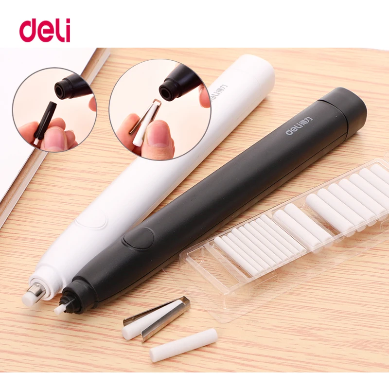 Buy deli pencil drawing mechanical electri eraser cute