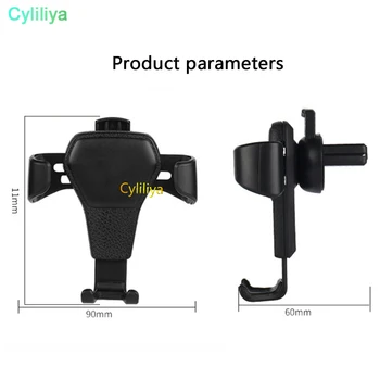 

200pcs 2019 Practical Car Gravity Phone Holder Gravity reaction Car Mobile Phone Holder Clip Type Air Vent Monut For GPS Phone