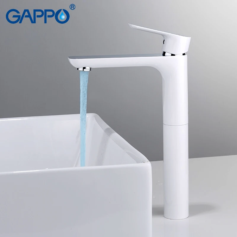 GAPPO white chrome brass Basin Faucets waterfall