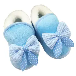 Детская обувь для девочек малышей Первый Уокер теплые зимние ботинки мягкая подошва Prewalker Новый