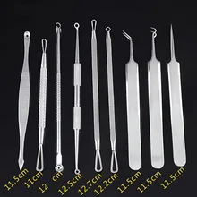 9 шт. набор игл для удаления угрей, удаления пятен, экстрактор прыщей, уход за кожей носа, для лица, для удаления угрей