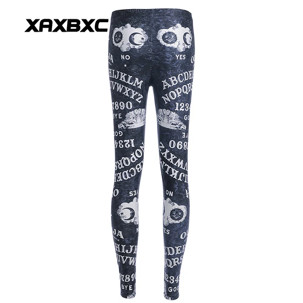 

New Arrival 3715 Sexy Girl Women Ouija Number and letter Yes NO 3D Prints Elastic Fitness Polyester Walking Leggings Pants