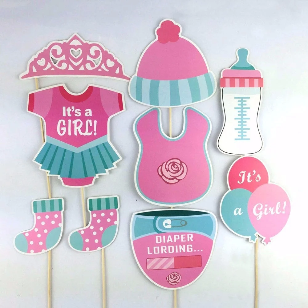 Photography Photo Booth Props Baby Shower Favor Supplies Masks Glasses Decor