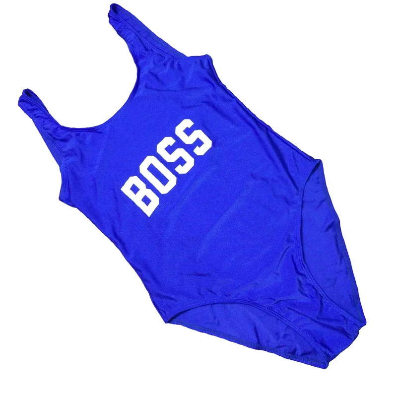 US size S XL BOSS Funny Bathing Suit Custom Lettering Swimsuit Sexy
