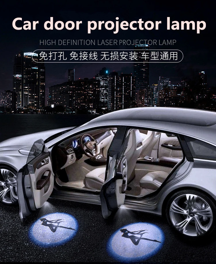 2 шт. светодиодный светильник с логотипом для двери автомобиля для hyundai ix35 iX45 iX25 i30 Sonata Verna проектор Ghost Shadow лампа