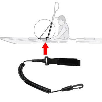 

Surfboard Surfing Hand Leash Rope Coiled Paddle Leash Elastic Kayak Canoe Safety Rod Leash boat Accessories beach accessories