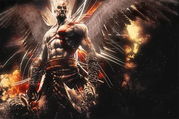 

Custom Canvas Art God Of War Poster God Of War Ascension Game Wallpaper Kratos Wall Stickers Mural Christmas Home Decor #2602#