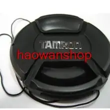 52 55 58 62 67 72 77 mm Center Pinch Snap-on Front Lens Cap Hood Cover protector with Strap for tamron camera dslr