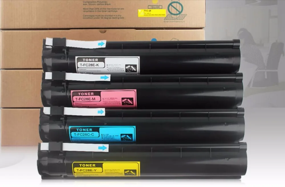

New compatile toner cartridge for toshiba e-STUDIO 2330C 2830C 3530C4520 T-FC28 color toner cartridge TFC28 toner kit kcmy