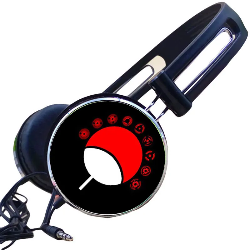 Custom Logo Anime Ichizoku Uchiha Clan Itachi Naruto Cosplay Headphone Adjustable Sport Headphone Gamer Headset Stereo