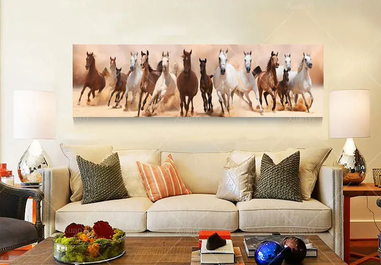 Wall Art Canvas Oil Painting Beautiful Landscape Horse Picture Wall Art Canvas Oil Painting Beautiful Landscape Horse Picture Living Room Home Decoration Print On No Frame In Calligraphy From