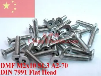 Винты из нержавеющей стали M2x10 DIN 7991 A2 70 полированные ROHS 100 шт.|steel screw|stainless steel