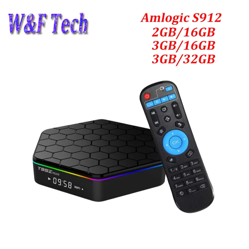 Newest Amlogic S912 Android TV BOX T95Z Plus 2GB 16GB Media player 4K HD2.4G&5G wifi BT4.0 Gigabit Lan Android 7.1 smart tv box