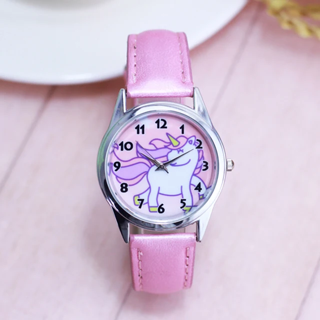 2018 new children girls lovely cartoon pink unicorn quartz wrist watches student 2018 new children girls lovely cartoon pink unicorn quartz wrist watches student