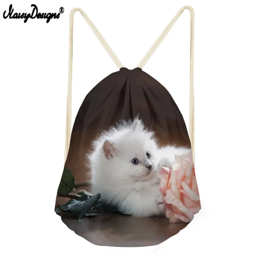 Noisydesigns Custom Your Own Logo For Small Drawstring Bag Women Woman Drawstring Backpack Bagback Off White