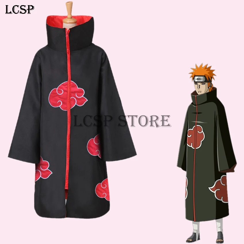 LCSP NARUTO Akatsuki Pain Cloak Cosplay Costume Japanese Anime Konan Trench...
