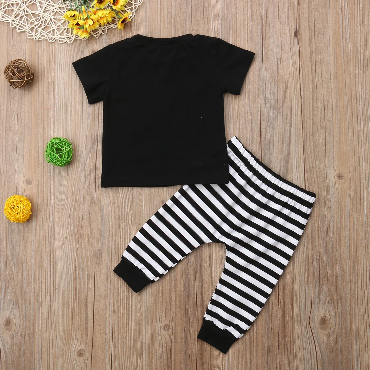 Halloween Baby Costumes Newborn Infant Baby Boys Girls Long Sleeve Boo T-shirt Stripes Pants Leggings Festival Outfits
