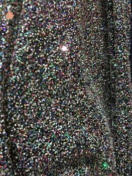 

Evening dress materials Sparkle Tulle Glitter Lace Fabric For Wedding Dress Glitter Net Lace Fabric