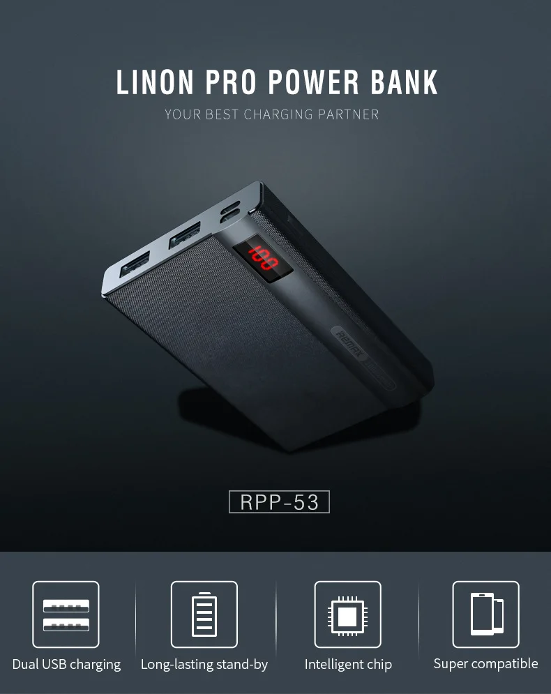 Remax Linon Pro Power Bank 10000mah Dual Usb Portable Mobile Power Bank External Battery Charging For Iphone 6 Plus For Xiaomi External Battery Power Bank External Batterymobile Power Aliexpress