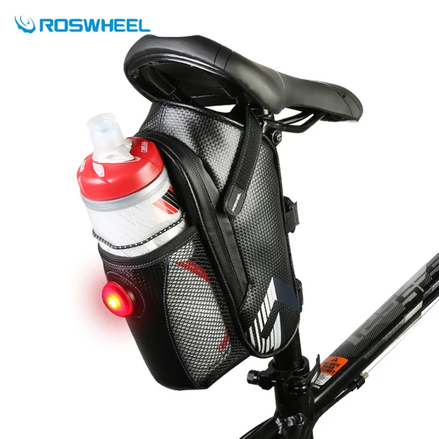 Roswheel Tail Light Carry Jar Bicycle Bag Mtb Road Mountain Bike Roswheel Tail Light Carry Jar Bicycle Bag Mtb Road Mountain Bike Saddle Rear Seat