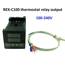 REX-C100 digital temperature controller thermostat relay output + K type thermocouple sensor 48 x 48 1300C 100% new and original fotek temperature controller mt72 r 90 265vac relay output