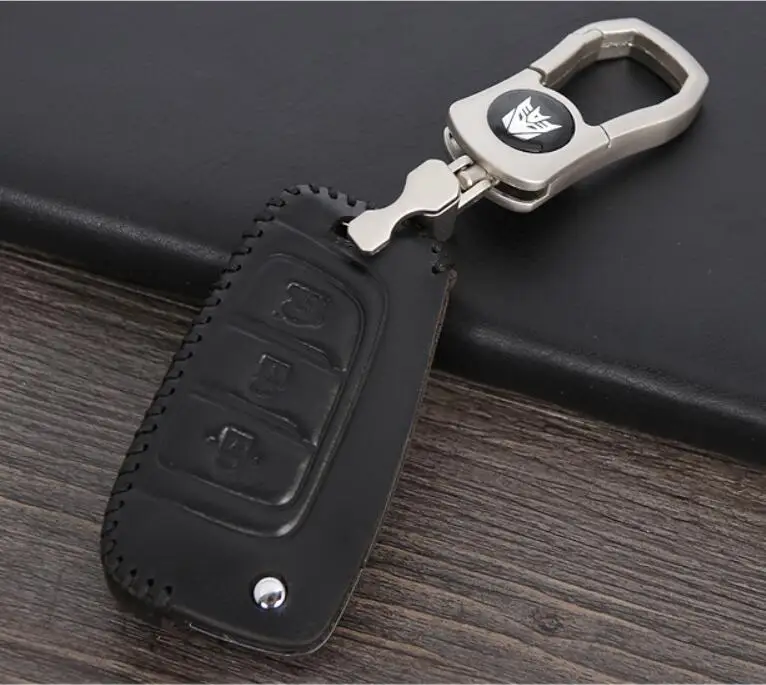 Кожаный чехол для ключей Hyundai Elantra Solaris Santa Fe Tucson Verna i35 i40 Genesis Porter|key case for car|car key