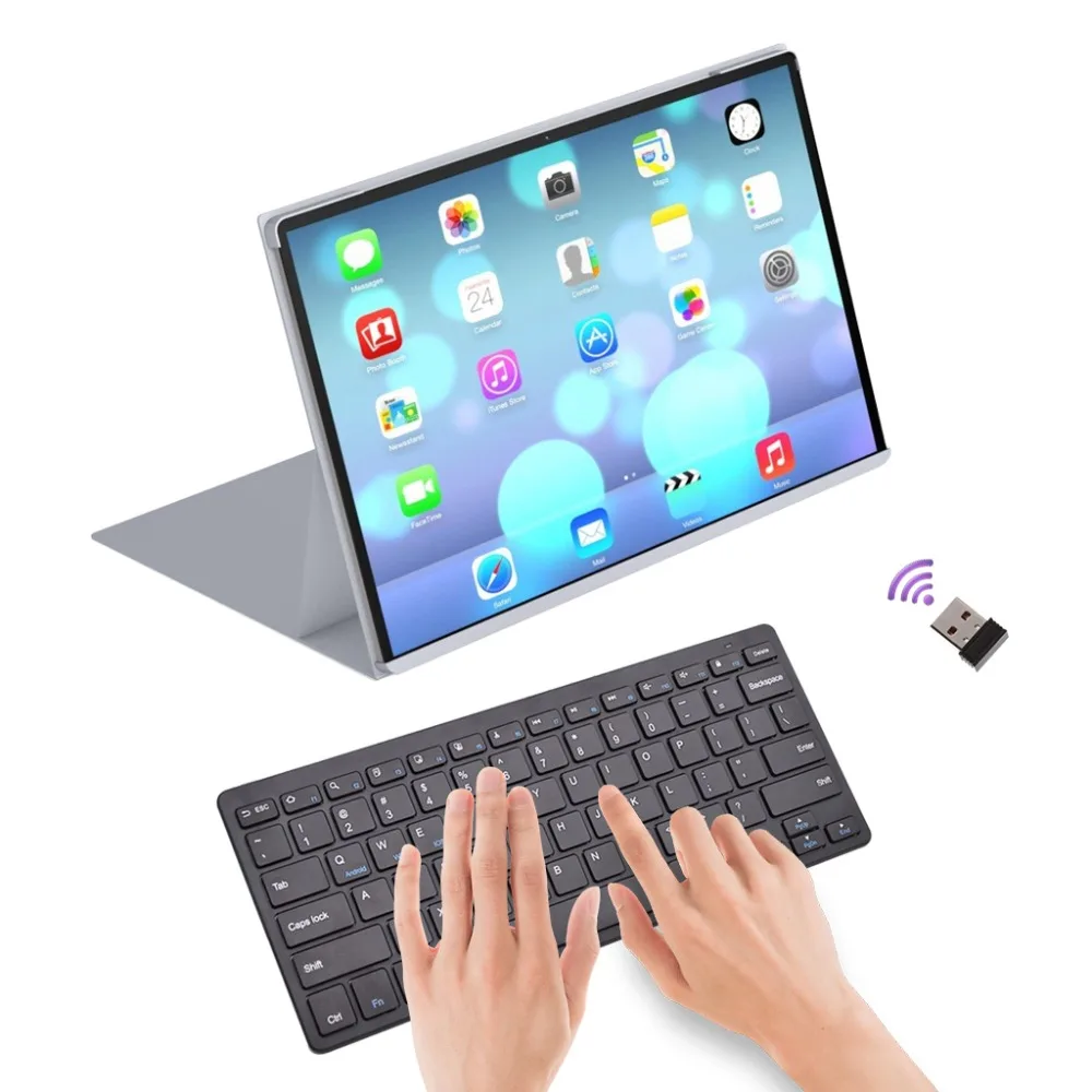 Wireless Bluetooth Keyboard Compatible With iOS/Android/Window For