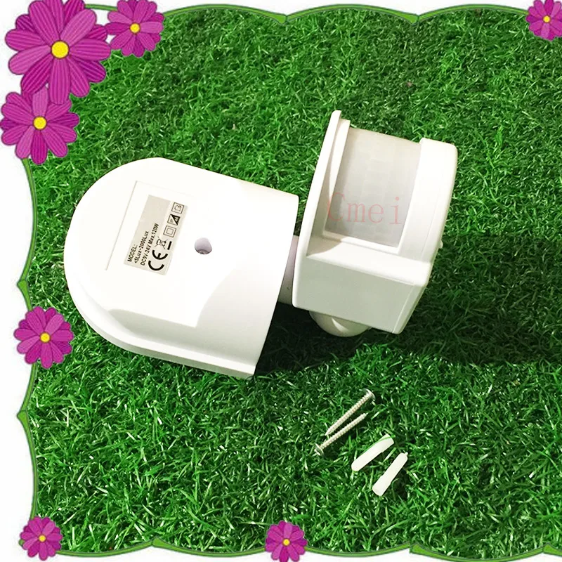 Free shipping Automatic Adjustable Security Infrared Motion Sensor Switch Wall Light Lamp LED PIR Detector DC9-24V 180 Degree YY (6)