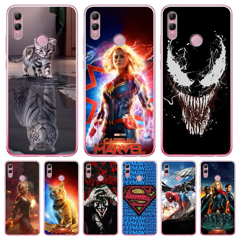 

Luxury For Huawei Honor 10 9 8 8X 8C 7A 7C 7X 7 6X 6A Lite Cover Case Silicone Funda Coque Etui Captain marvel venom joker cat