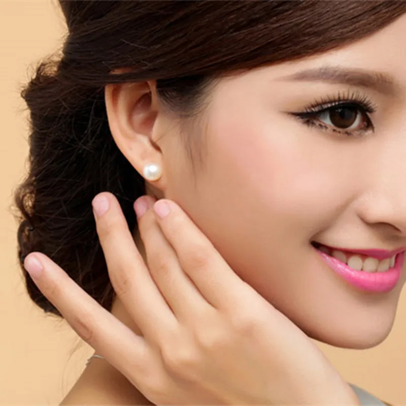 Zhixi Natural Pearl Earrings Fine Jewelry 8 9mm Real Freshwater Zhixi Natural Pearl Earrings Fine Jewelry 8 9mm Real Freshwater Stud Clic Wedding Party Gift For Women E1053 In From