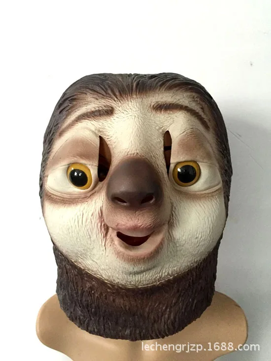 

HIGH quality sloth Halloween Masks Adult Full Face Funny LATEX Mask Halloween Party Cosplay carnival festival holiday