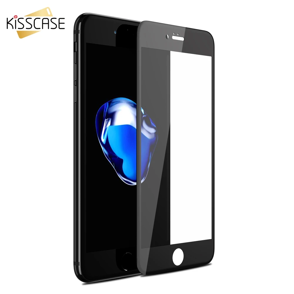 

KISSCASE Full Screen Protector For iPhone X 6 6s Plus 7 7 8Plus Case Red Tempered Glass 3D Film Full Cover Screen Tempered Glass