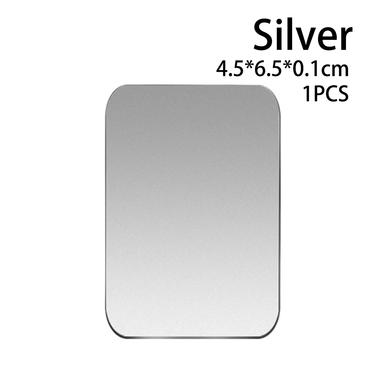 Car Magnetic Bracket Metal Plate Car Disk Magnet Plate Ultra-Thin Sticker Magnetic Phone Bracket GPS Universal Accessories - Цвет: Silver Square 1