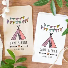 Пользовательское имя, этнический тематический буфет для дня рождения, Подарочный бар, мешочки для вечеринки перед рождением ребенка, хлебобулочные печенья