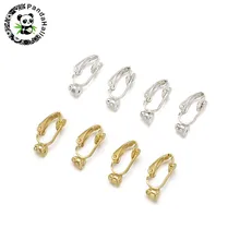 10 шт. латунные клипсы для сережек, компоненты конвертера, сделай сам, серьги для изготовления ювелирных изделий, аксессуары, без никеля, золотые и серебряные