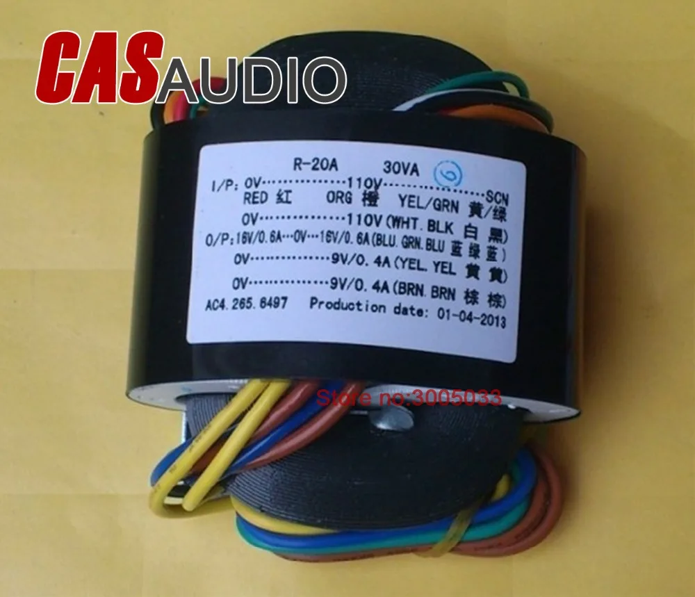 Высокое качество 30VA 30W AC 15V* 2 9V* 2 R-Core силовой трансформатор для ЦАП D/A конвертер