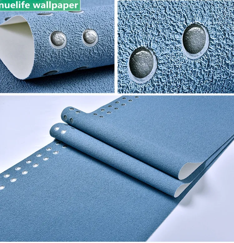 5.3㎡ Nordic style solid color non-woven wallpaper office shop living room bedroom deer skin sofa TV background wall paper