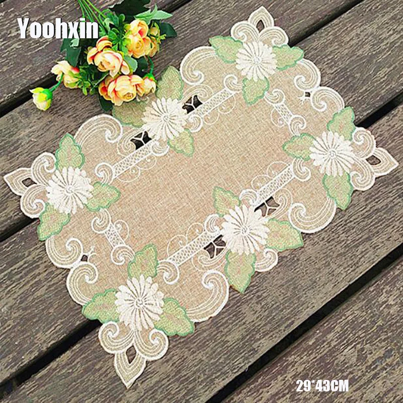 

HOT lace cotton embroidery place table mat cloth pad cup mug drink doily dining tea coaster Christmas Birthday placemat kitchen